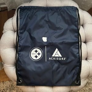 Pittsburgh Steelers Acrisure NFL Football Drawstring Bag and Coozie